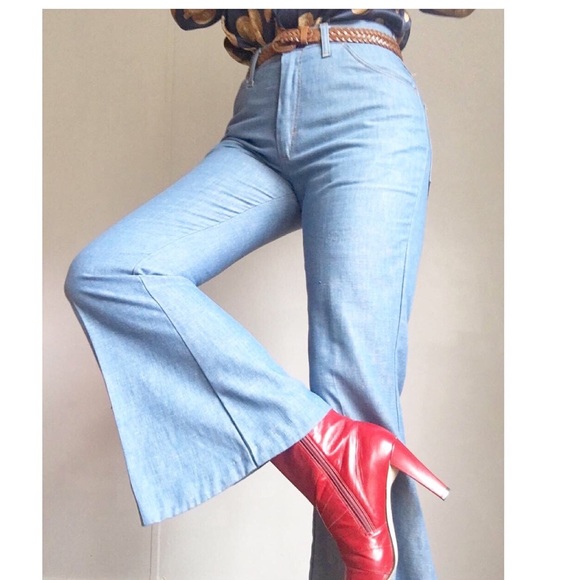 light blue vintage jeans